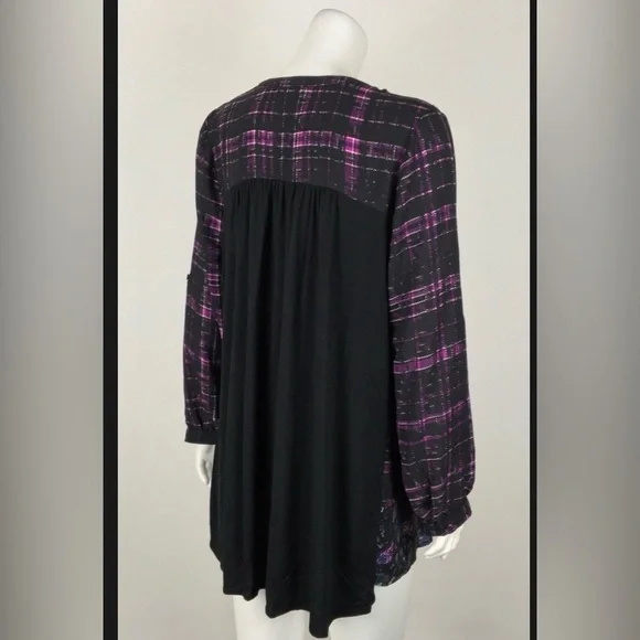 Daniel Rainn DR2 Mixed Media Tunic Top - Picture 3 of 9